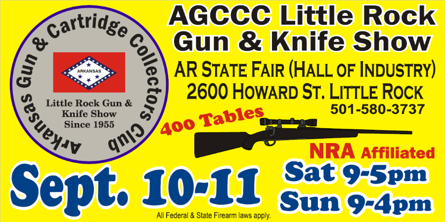 Little Rock Gun and Knife Show September 10-11 2016